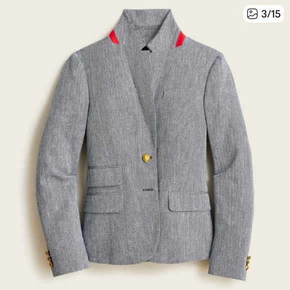 J.CREW PETITE DALTON HERRINGBONE BLAZER - Picture 1 of 12